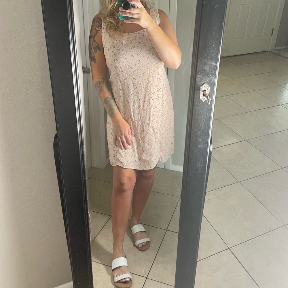 American Eagle Pink Floral Dress size large - Picture 10 of 15